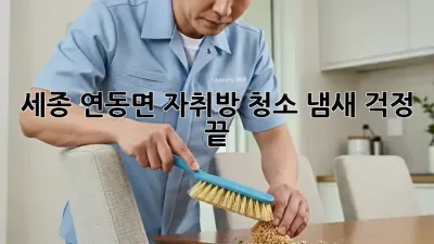 세종 연동면 자취방 청소: 냄새 걱정 끝!