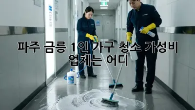 파주 금릉 1인 가구 청소🧹 가성비 업체는 어디?