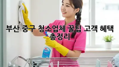 부산 중구 청소업체 꿀팁🍯 고객 혜택 총정리!
